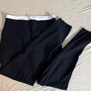 YPB black leggings with white trim  High-Waist Leggings 7/8
